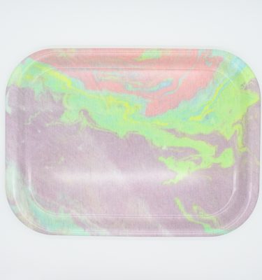 マーブリング　四角トレイ