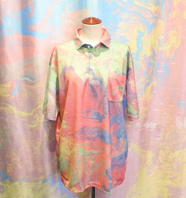 マーブリング　ポロシャツ　LL