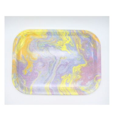マーブリング　四角トレイ