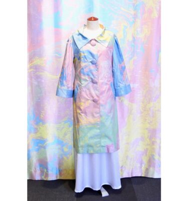 マーブリング くるみボタン レインコート